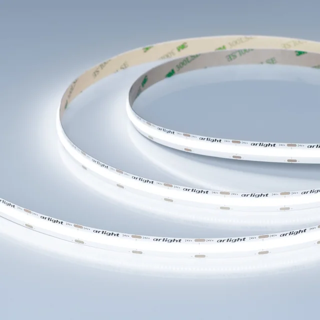 Лента COB-X576-10mm 24V White6000 (15 W/m, IP20, 5m) (Arlight, высок.эфф.150 лм/Вт), артикул 059118