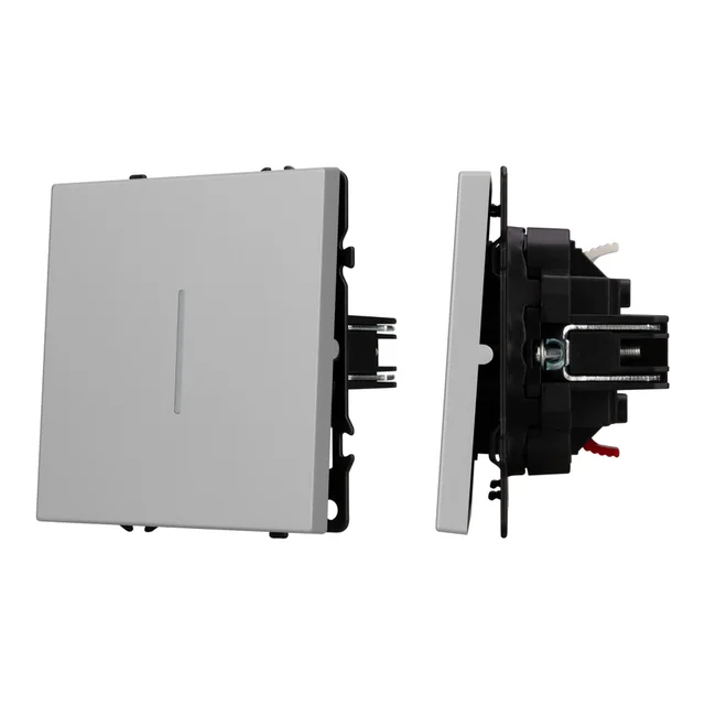 Механизм выключателя одноклавишный непроходной LED SWT-NOBE-MK01-SFPL-L-IS (230V, 10A) (Arlight, Никель), артикул 059425