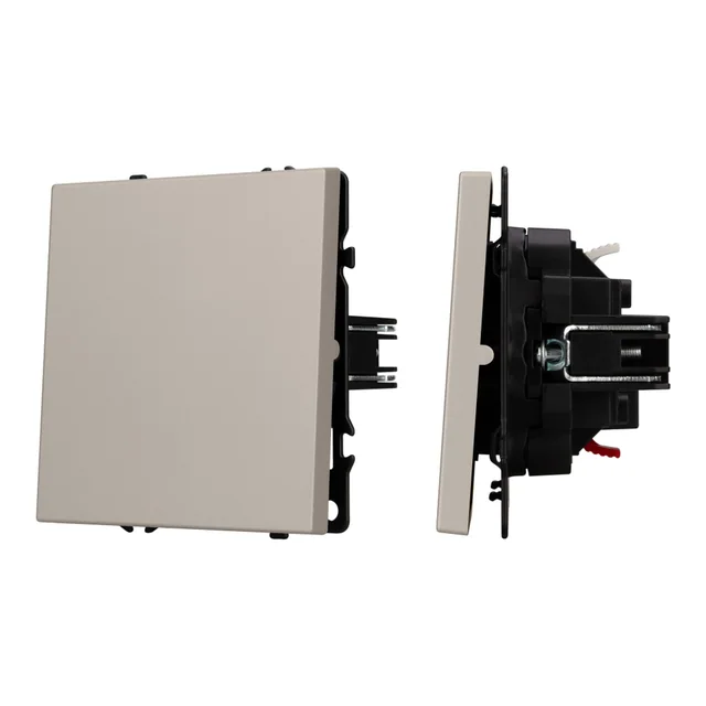Механизм выключателя одноклавишный проходной SWT-NOBE-MKP1-SFPL-CA (230V, 10A) (Arlight, Кашемир), артикул 059432