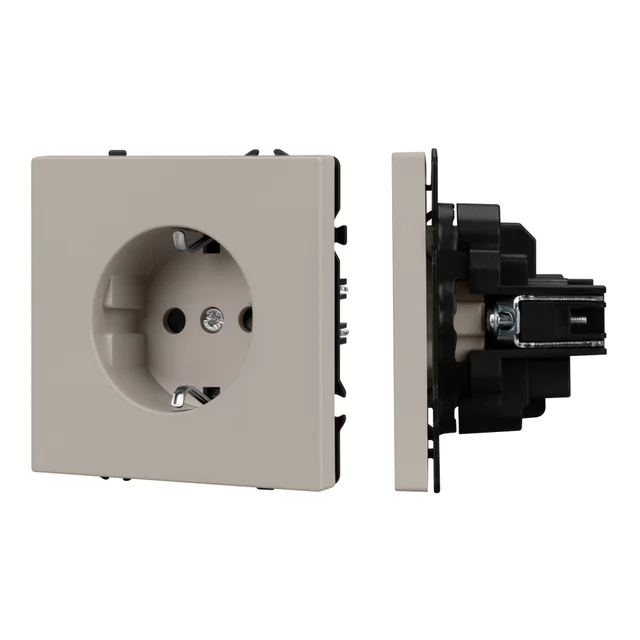 Механизм электрической розетки SCT-NOBE-MEU1-SFPL-CA (230V, 16A) (Arlight, Кашемир), артикул 059452