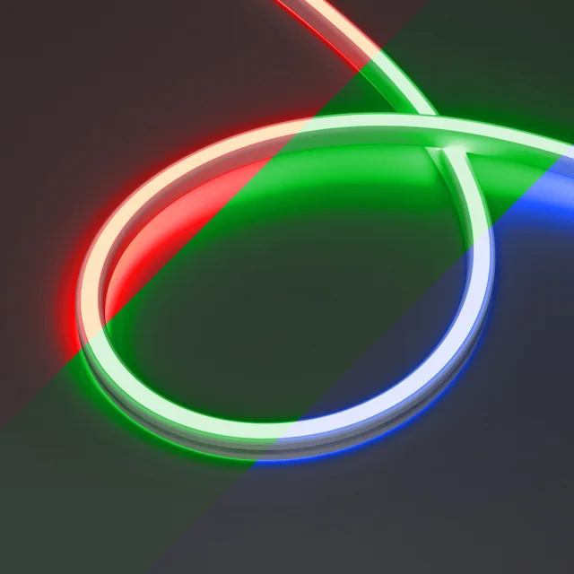 Лента герметичная WAVE-SIDE-DOUBLE-B84-16x15mm 24V RGB (10 W/m, IP67, 5m, wire x1) (Arlight, Вывод боковой, 5 лет), артикул 059735