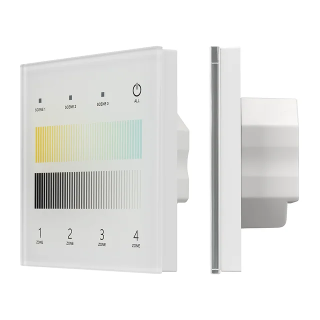 INTELLIGENT ARLIGHT Сенсорная панель SMART-DALI-301-11-4G-3SC-DT8 Белая (230V, встраиваемая, 2.4G) (IARL, IP20 Пластик, 5 лет), артикул 060791