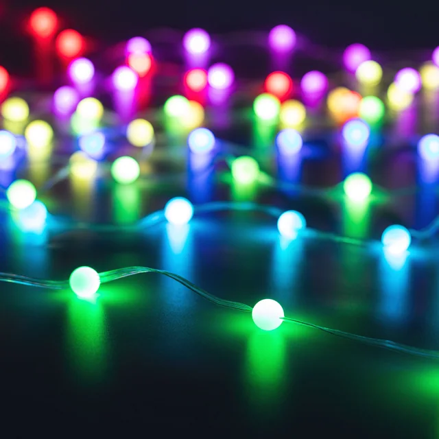 Светодиодная гирлянда ARD-BEAD-HOME-10000-CLEAR-100LED RGB (5V, USB, ПДУ) (Ardecoled, IP20 Пластик), артикул 061436