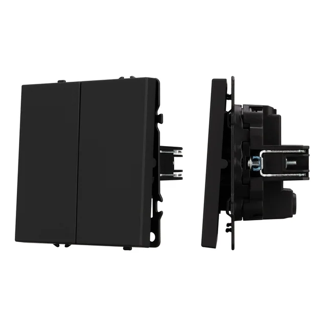 ARL NOBE Выключатель перекрёстный 2 кл софт-тач черный оникс SWT-MKX2-SFPL-BK (250V, 10A) (Arlight, -), артикул 061790(1)