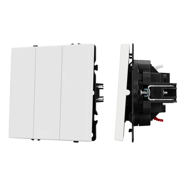 ARL NOBE Выключатель 3 кл софт-тач белый кварц SWT-MK03-SFPL-WH (250V, 10A) (Arlight, -), артикул 061801(1)