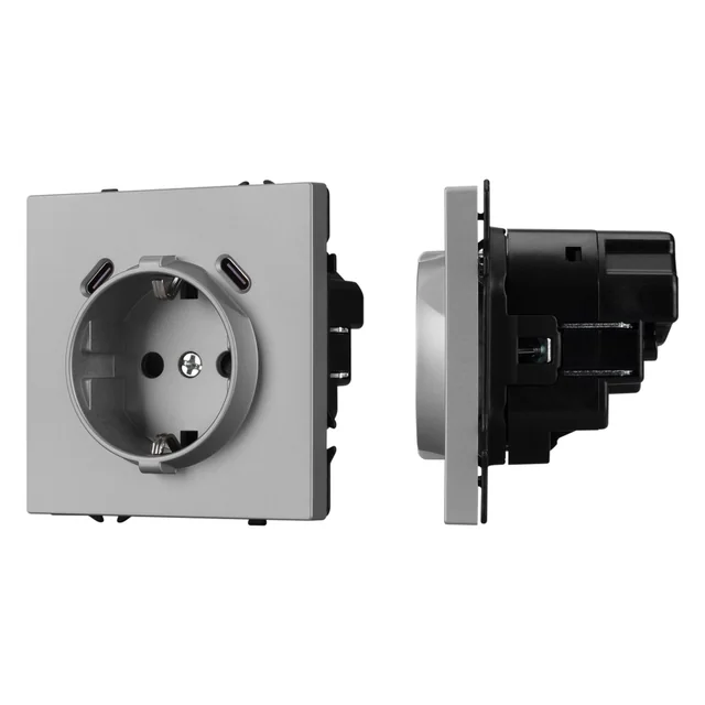 Механизм розетки с USB зарядкой SCT-NOBE-MUCC-SFPL-IS (230V, 16A) (Arlight, -), артикул 061817