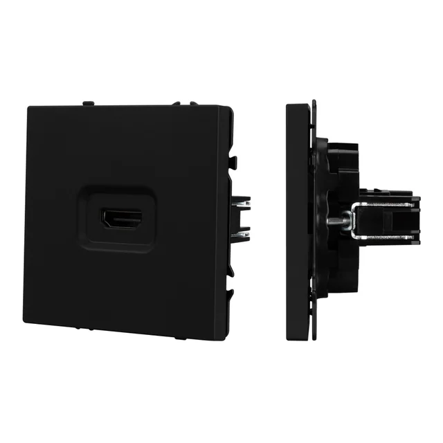 ARL NOBE Розетка HDMI софт-тач черный оникс SCT-MHD1-SFPL-BK (Arlight, -), артикул 061841(1)