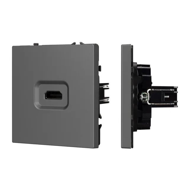 ARL NOBE Розетка HDMI софт-тач серый базальт SCT-MHD1-SFPL-GR (Arlight, -), артикул 061844(1)