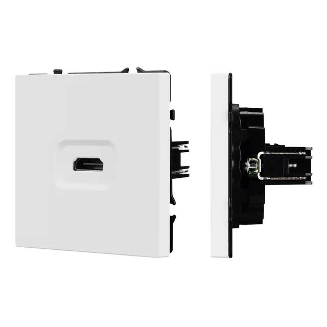 Механизм HDMI розетки SCT-NOBE-MHD1-SFPL-WH (Arlight, Белый кварц), артикул 061846