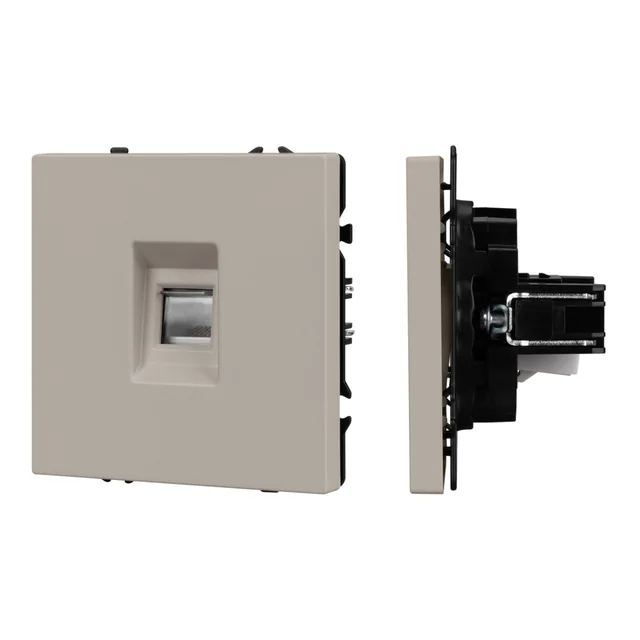 ARL NOBE Розетка телефонная софт-тач кашемир SCT-MTL1-SFPL-CA (RJ-11, 4C) (Arlight, -), артикул 061892(1)