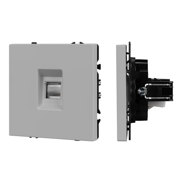 ARL NOBE Розетка телефонная софт-тач никель SCT-MTL1-SFPL-IS (RJ-11, 4C) (Arlight, -), артикул 061893(1)