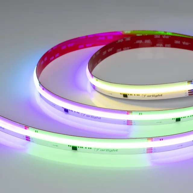 Лента DMX-COB-X1008-18mm 24V RGB-PX126 (11 W/m, IP20, CSP, 5m) (Arlight, -), артикул 062128