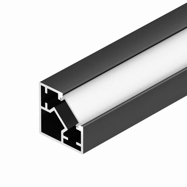 Профиль SL-KUB-DISPLAY-2525-2000 ANOD BLACK (Arlight, Алюминий), артикул 062894