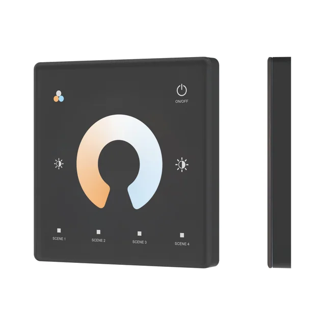 INTELLIGENT ARLIGHT Сенсорная панель SMART-RF-801-11-1G-4SC-MIX черный (3V, 2.4G) накладная (IARL, IP20 Пластик, 5 лет), артикул 063526