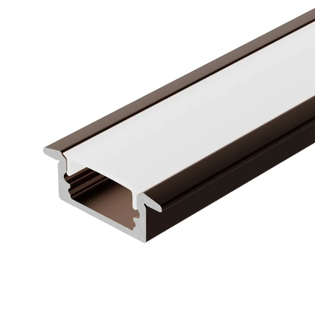 Профиль LINE-2308-F-2000 ANOD BROWN DEEP (Arlight, Алюминий), артикул 065811