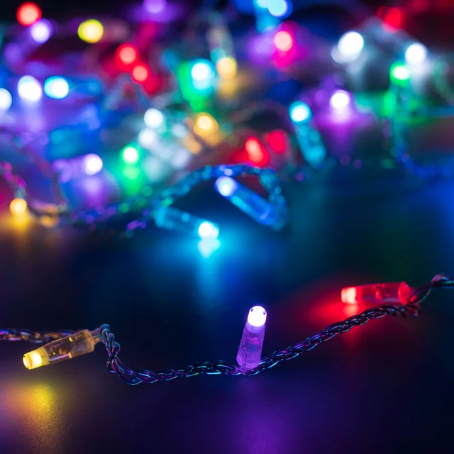 Светодиодная гирлянда ARD-STRING-CLASSIC-20000-CLEAR-200LED-SYNC RGB (230V, 13W, RF ПДУ, 1000) (Ardecoled, IP65), артикул 066460